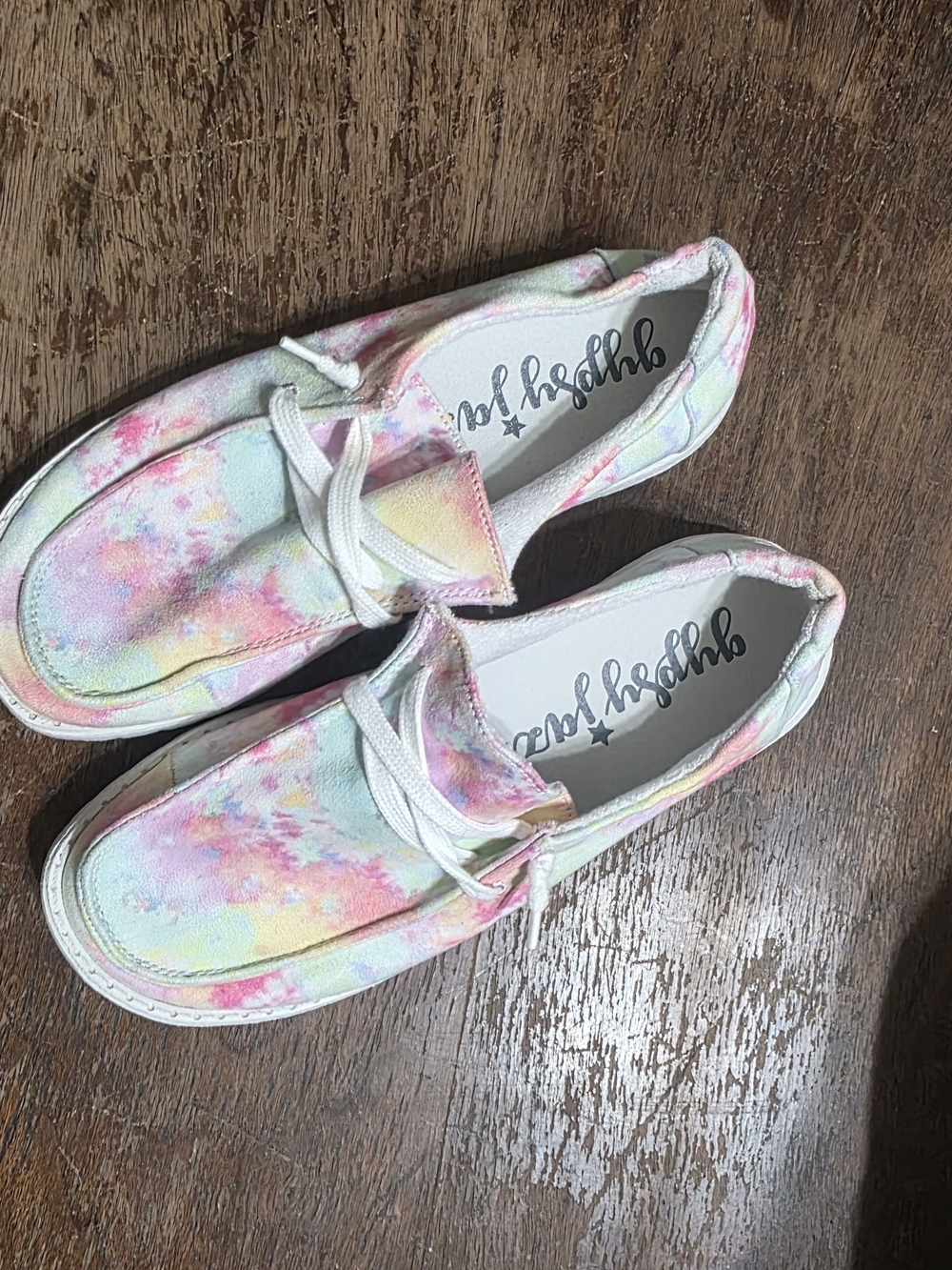 Gypsy Jazz Pastel Tie-Dye Moccasin Slip-Ons